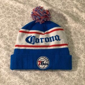Philadelphia 76ers Knit Hat/Beanie with Pom - Corona